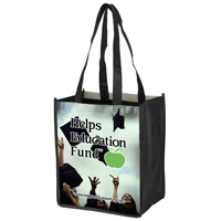 8” W x 10” H Full Color Import Air Ship Glossy Lamination Grocery Shopping Tote Bags